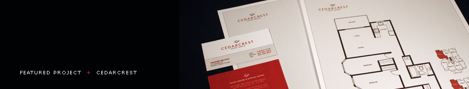 Featured Project - Cedarcrest Real Estate Project Identity, Logo Design, Brochure Design, Vancouver, BC